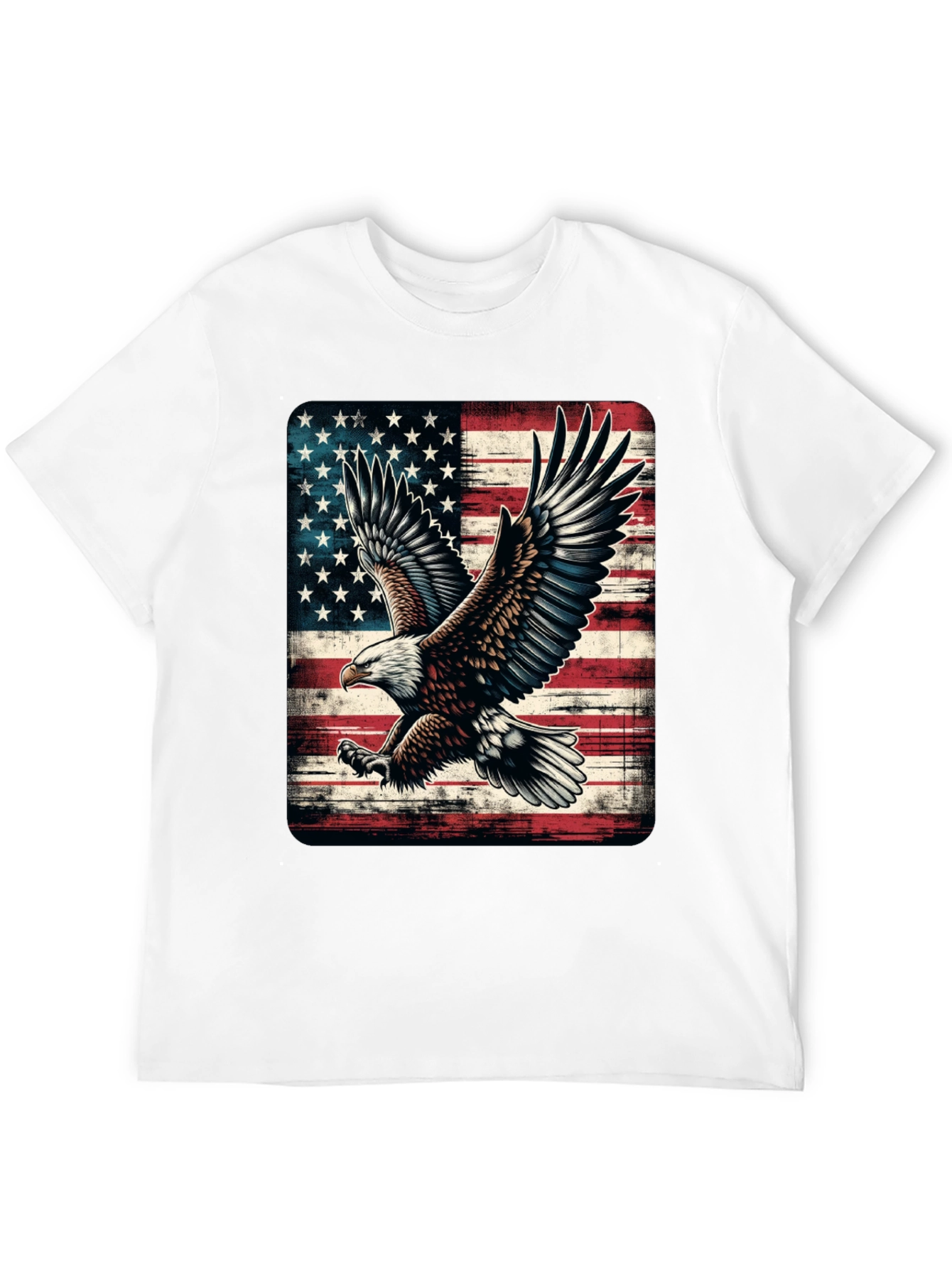 American Flag Eagle Graphic Tee - Patriotic Style