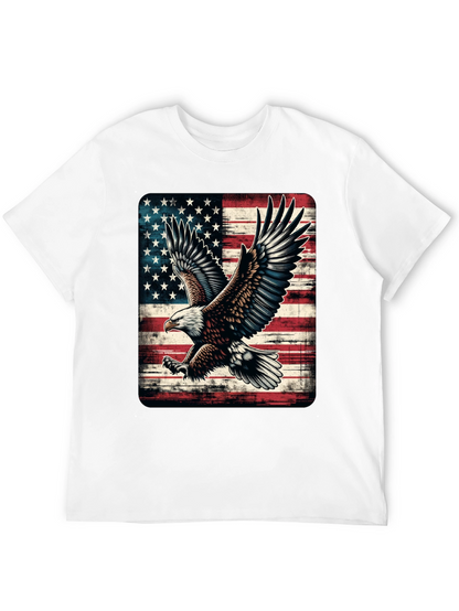 American Flag Eagle Graphic Tee - Patriotic Style