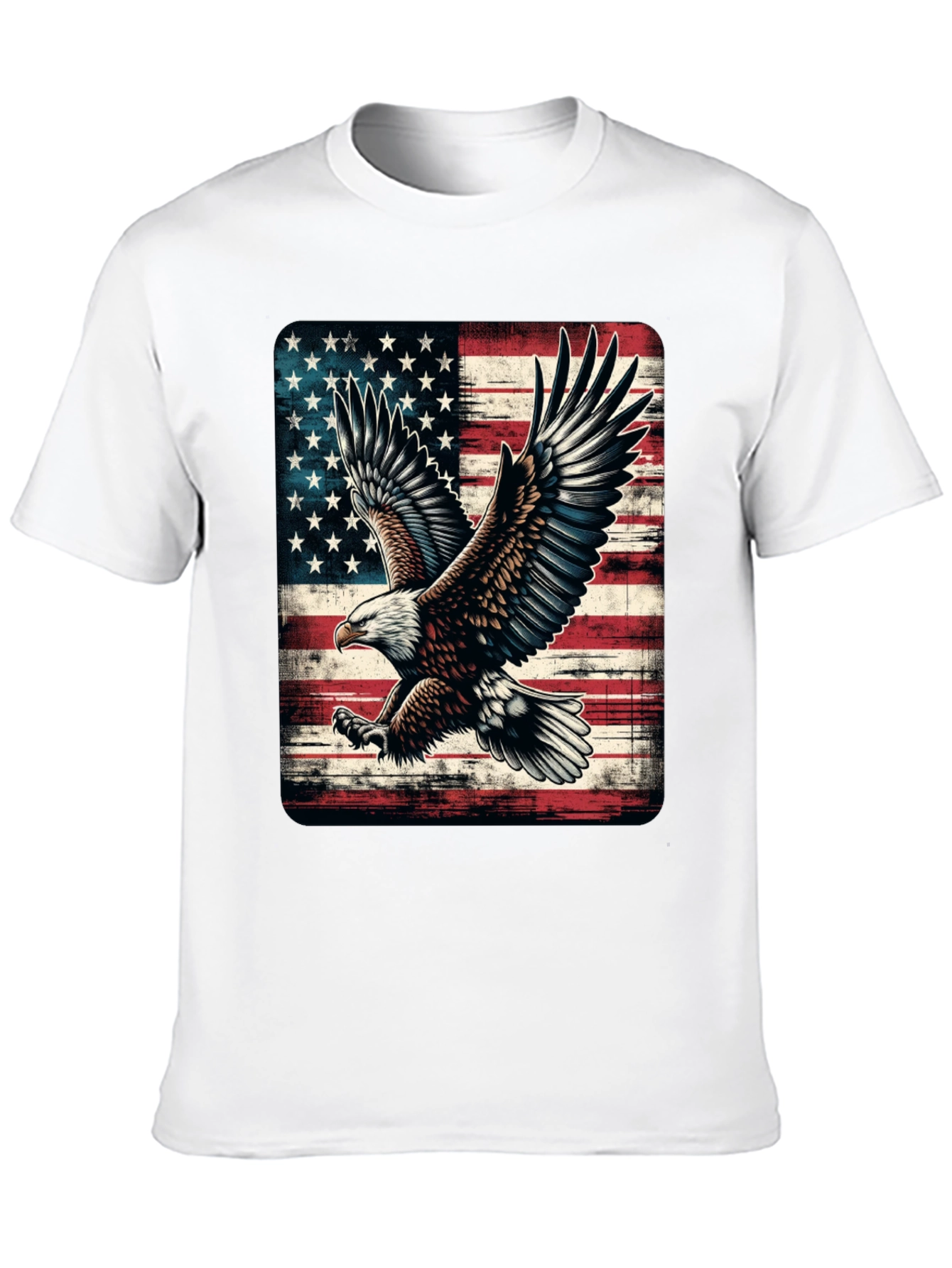 American Flag Eagle Graphic Tee - Patriotic Style