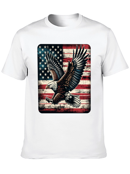 American Flag Eagle Graphic Tee - Patriotic Style