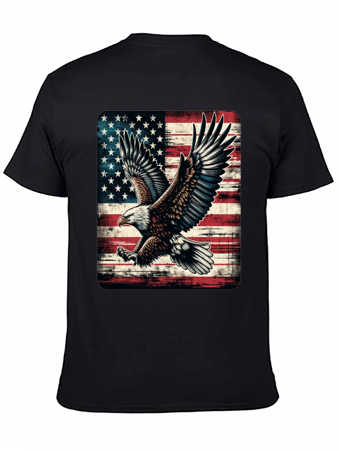 American Flag Eagle Graphic Tee - Patriotic Style