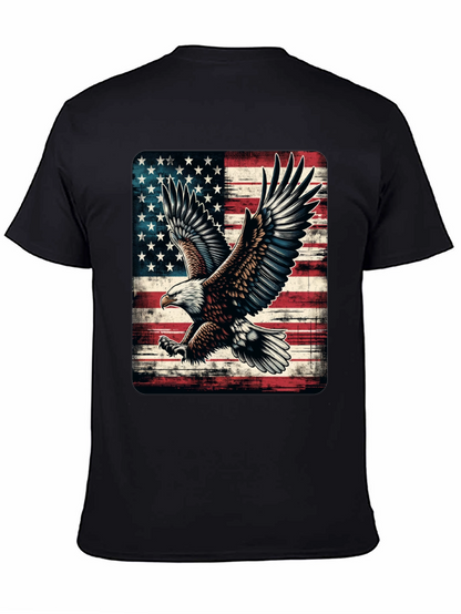 American Flag Eagle Graphic Tee - Patriotic Style