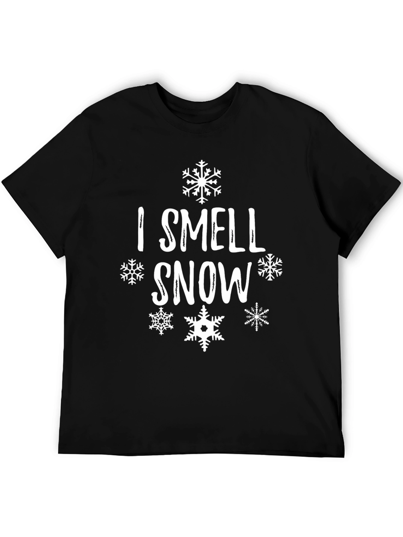I Smell Snow Black Holiday Tee Shirt