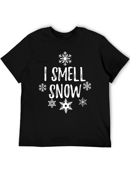 I Smell Snow Black Holiday Tee Shirt