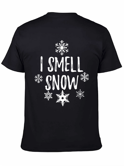 I Smell Snow Black Holiday Tee Shirt