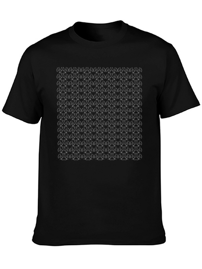 Geometric Pattern T-Shirt - Modern Black Tee