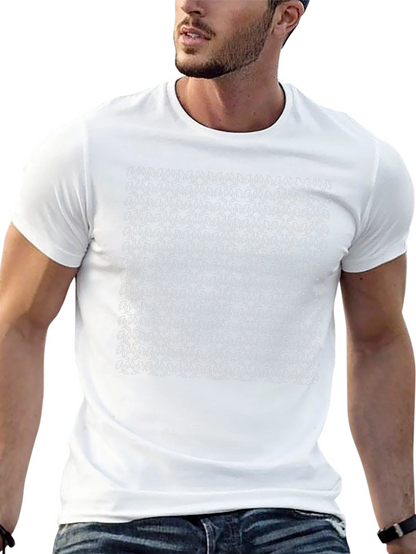 Geometric Pattern T-Shirt - Modern Black Tee