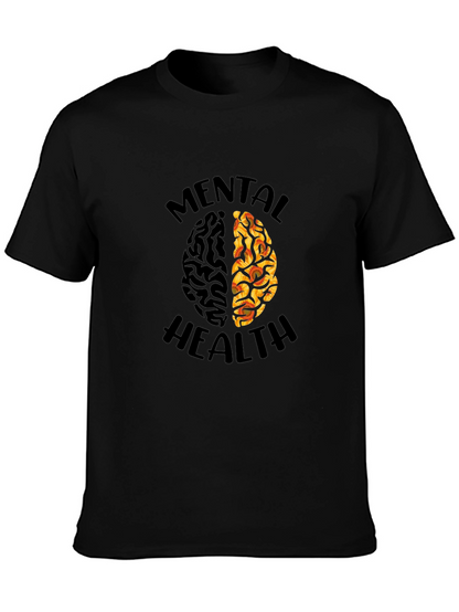 Mental Health Brain Graphic T-Shirt