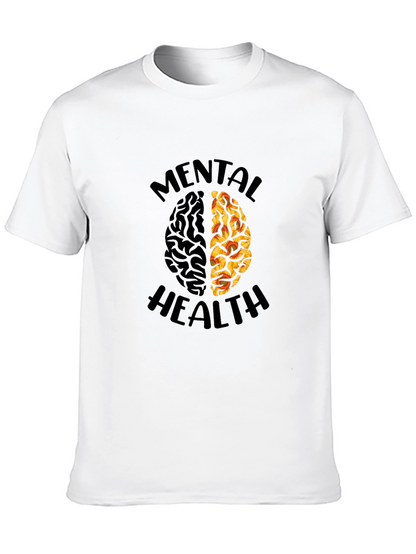 Mental Health Brain Graphic T-Shirt