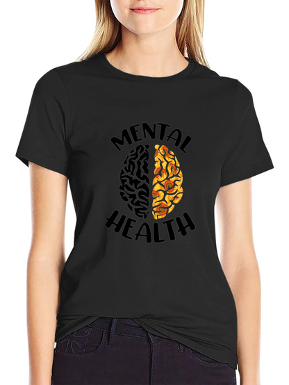 Mental Health Brain Graphic T-Shirt