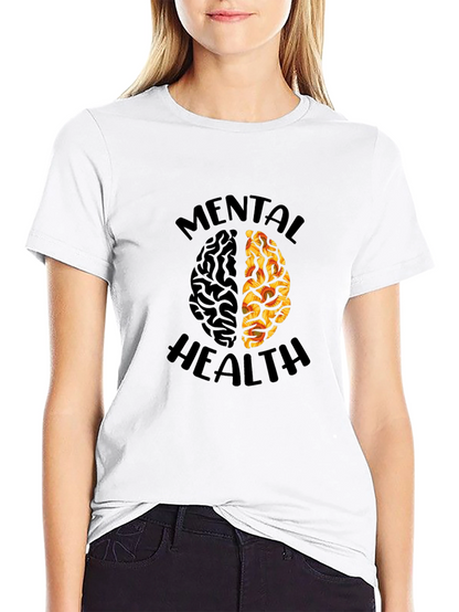 Mental Health Brain Graphic T-Shirt