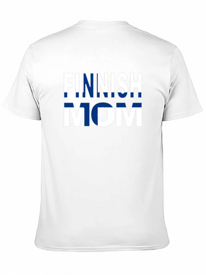 Finnish Mom T-Shirt - Finland Flag Design