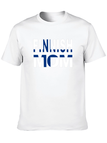 Finnish Mom T-Shirt - Finland Flag Design