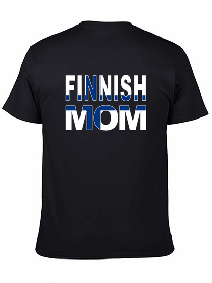 Finnish Mom T-Shirt - Finland Flag Design
