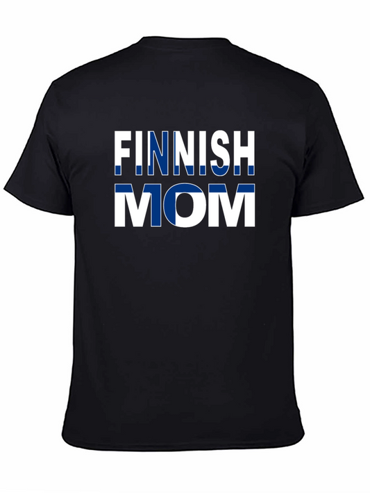 Finnish Mom T-Shirt - Finland Flag Design