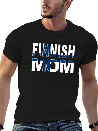 Finnish Mom T-Shirt - Finland Flag Design