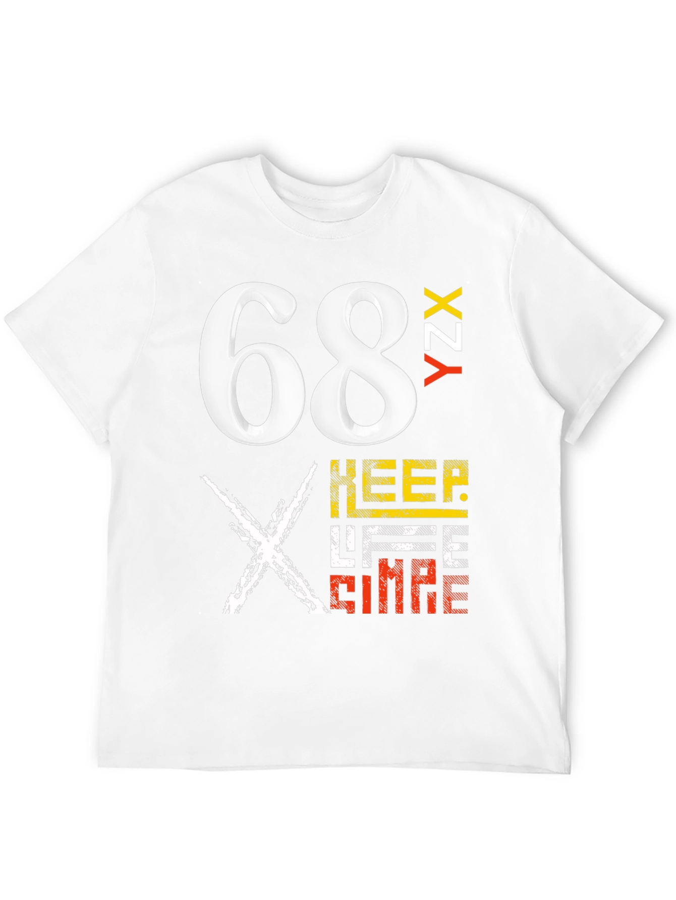 Bold Graphic Tee - 68 YZX Keep Life Simple