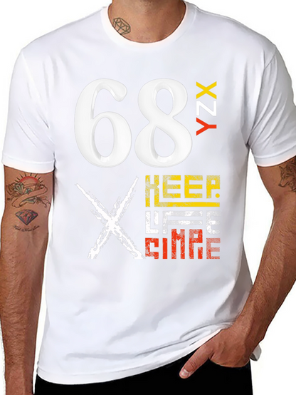 Bold Graphic Tee - 68 YZX Keep Life Simple