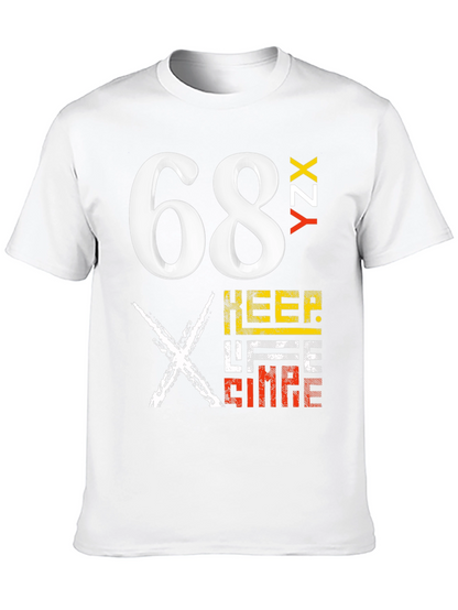 Bold Graphic Tee - 68 YZX Keep Life Simple