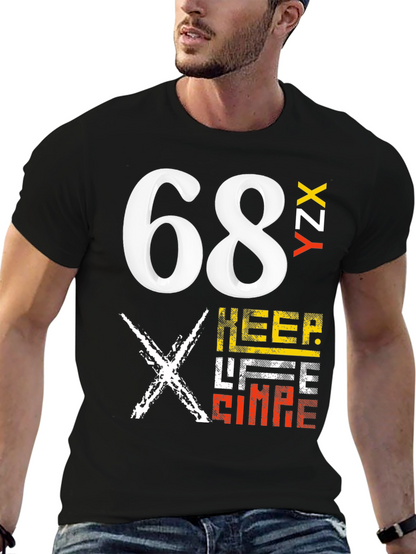 Bold Graphic Tee - 68 YZX Keep Life Simple