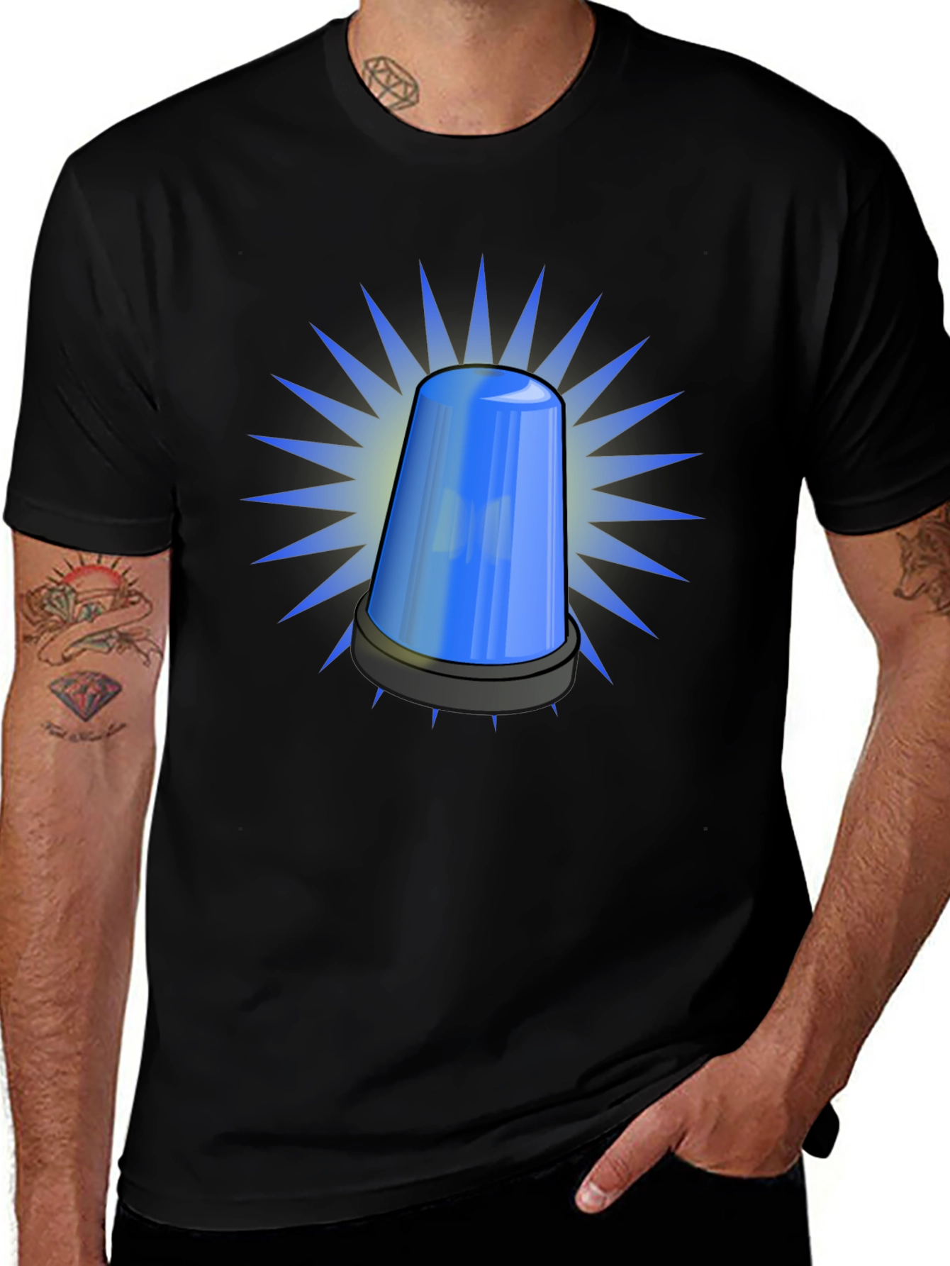 Blue Siren T-Shirt - Novelty Graphic Tee