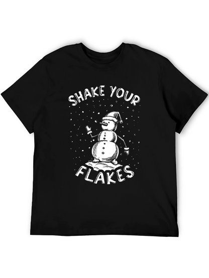 Shake Your Flakes T-Shirt - Funny Snowman Graphic Tee