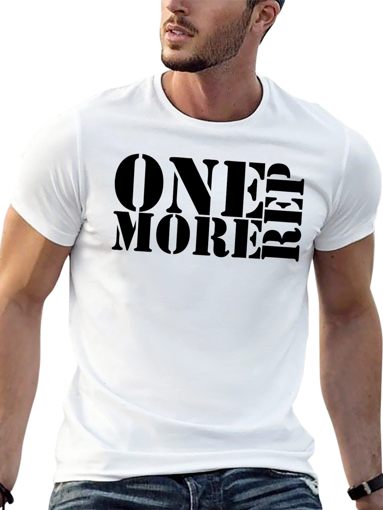 One More Rep Black Graphic Tee