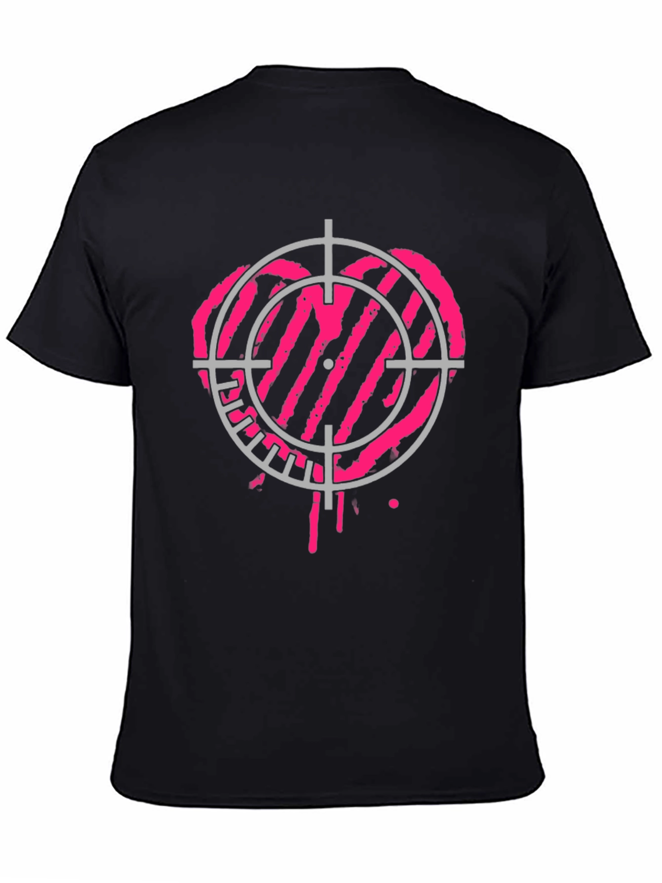 Heart Target Black T-Shirt - Unique Graphic Tee