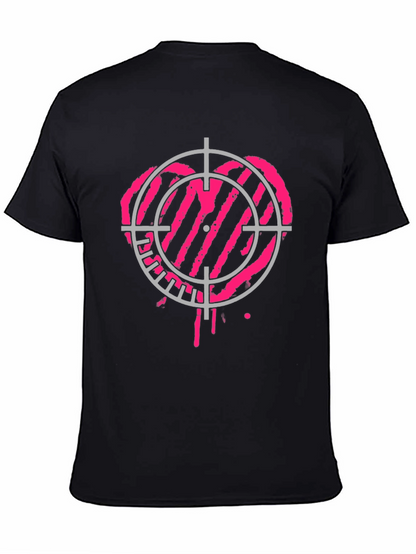Heart Target Black T-Shirt - Unique Graphic Tee