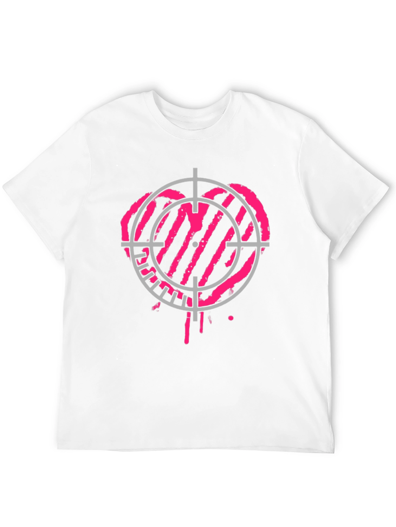 Heart Target Black T-Shirt - Unique Graphic Tee