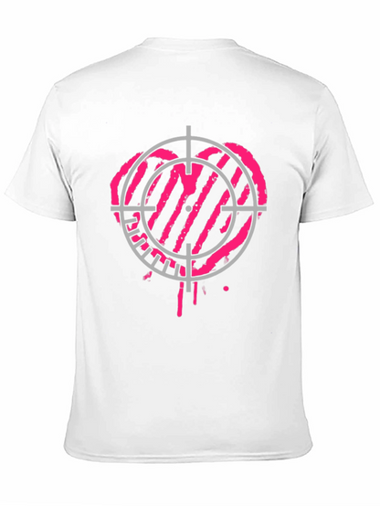 Heart Target Black T-Shirt - Unique Graphic Tee