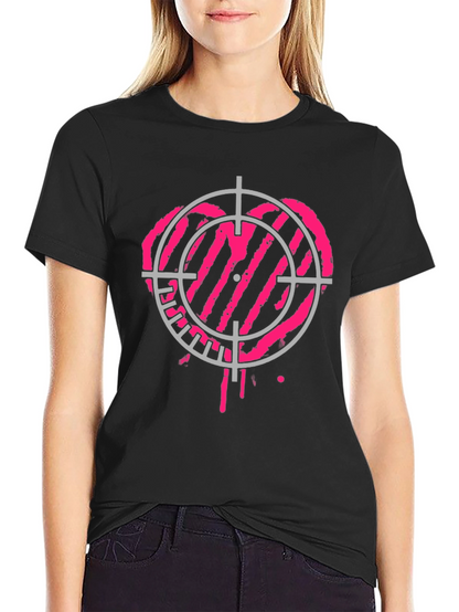 Heart Target Black T-Shirt - Unique Graphic Tee