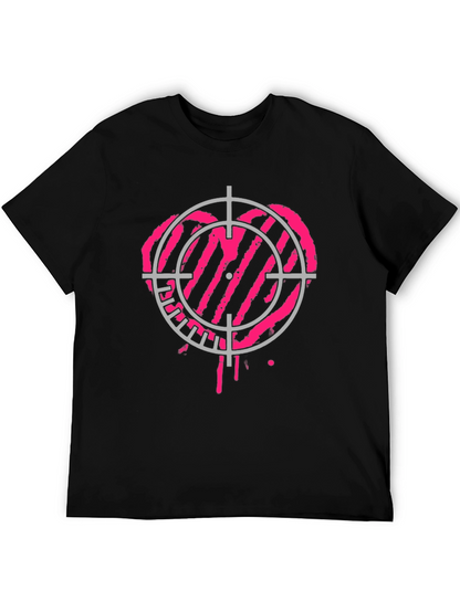 Heart Target Black T-Shirt - Unique Graphic Tee