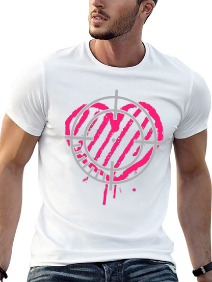 Heart Target Black T-Shirt - Unique Graphic Tee