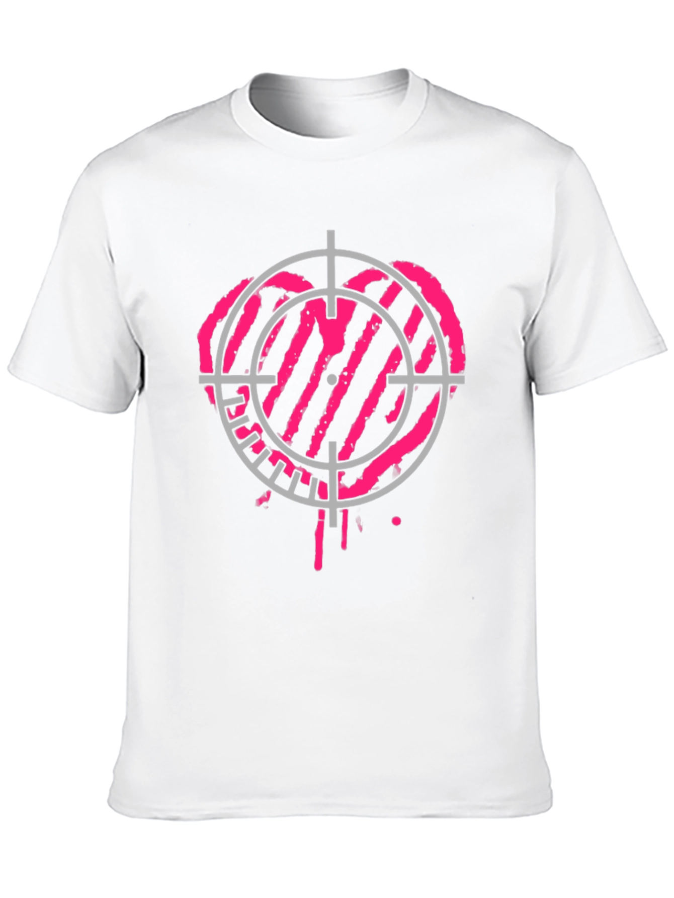 Heart Target Black T-Shirt - Unique Graphic Tee