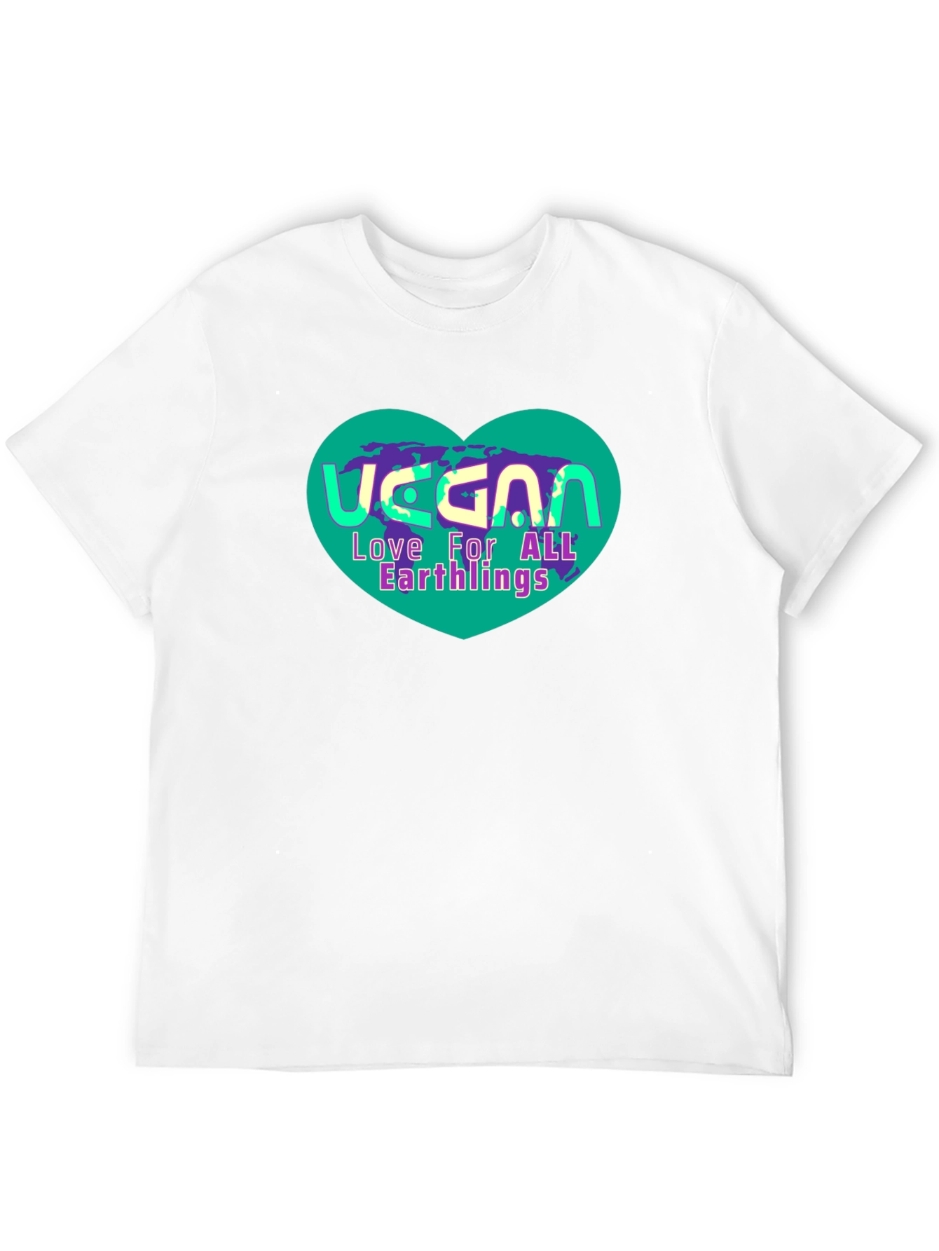 Vegan Earthlings Graphic T-Shirt - Unisex Black Tee