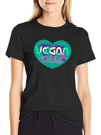 Vegan Earthlings Graphic T-Shirt - Unisex Black Tee
