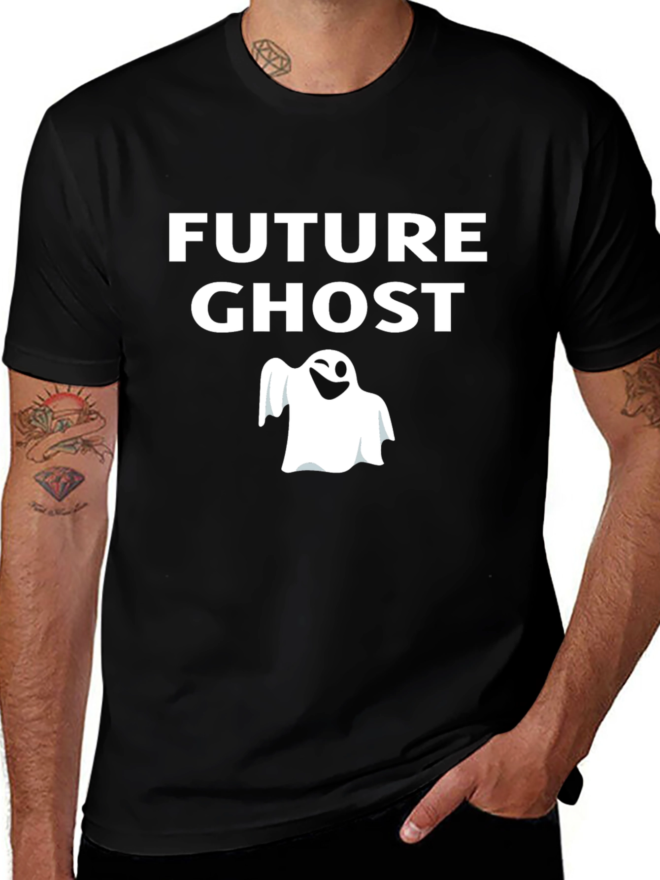 Future Ghost Graphic Tee - Spooky Season Comfort