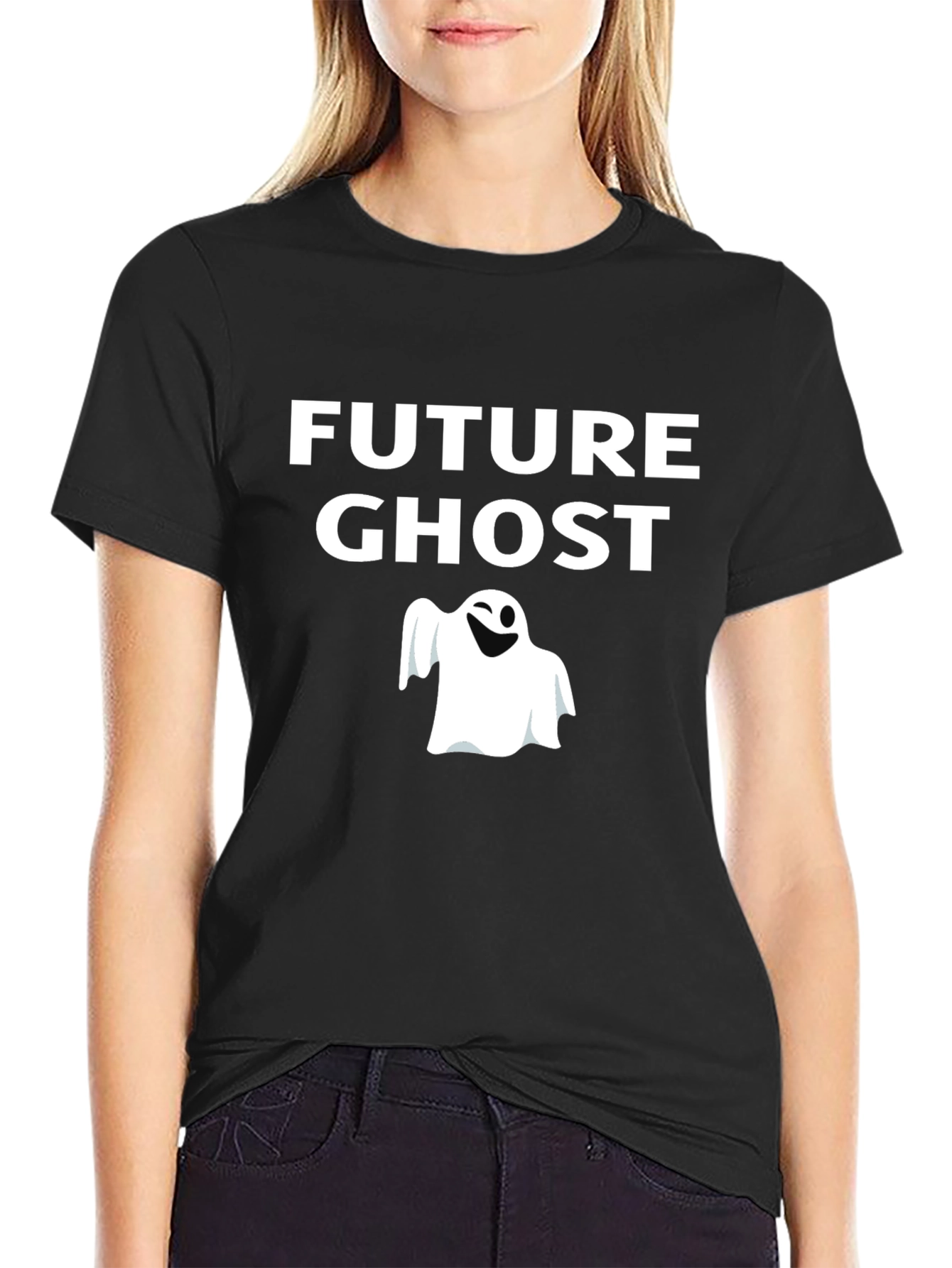 Future Ghost Graphic Tee - Spooky Season Comfort