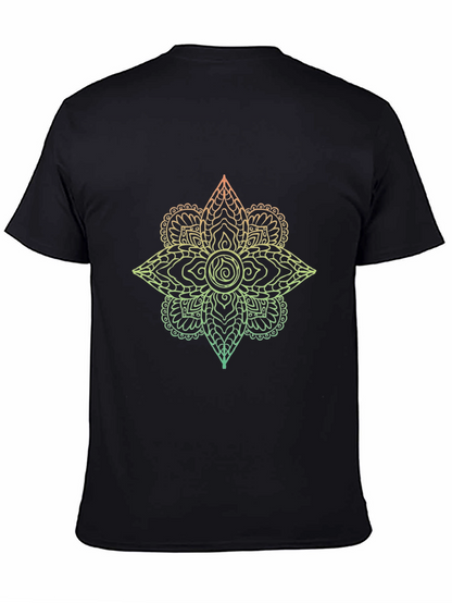 Ombre Mandala Graphic Tee - Mens Black T-Shirt