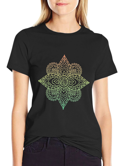 Ombre Mandala Graphic Tee - Mens Black T-Shirt
