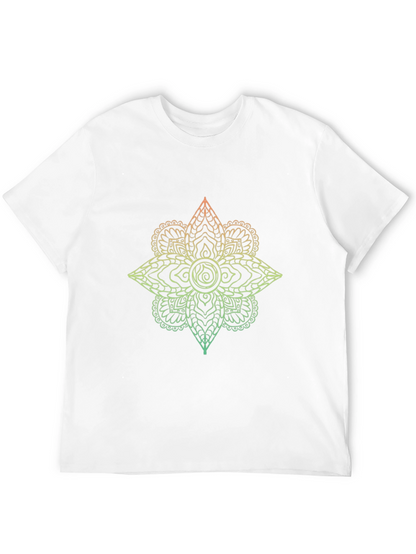 Ombre Mandala Graphic Tee - Mens Black T-Shirt