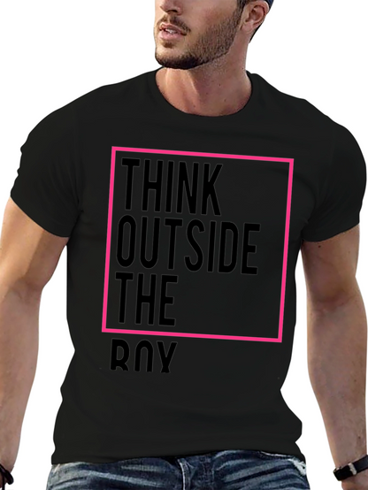 Think Outside the Box Black Graphic Tee