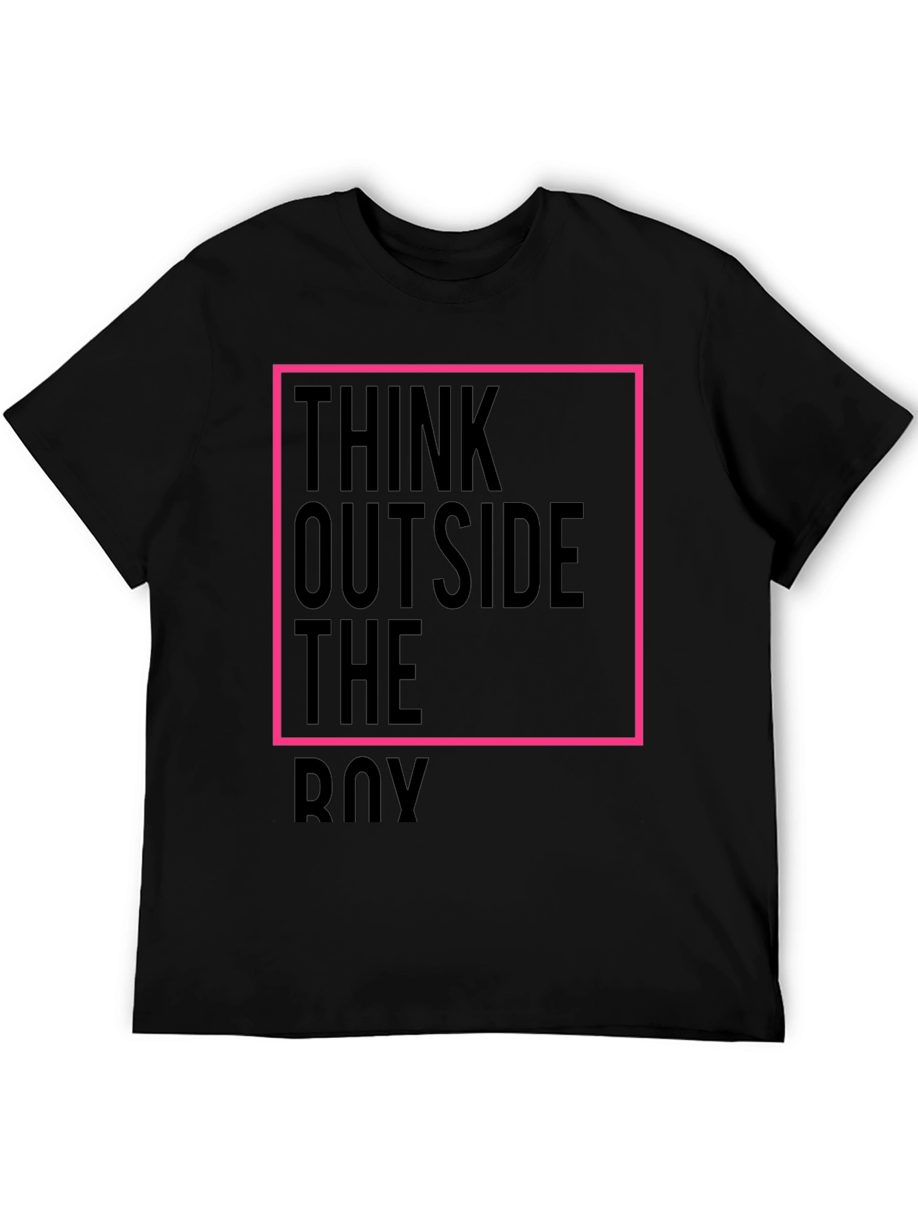 Think Outside the Box Black Graphic Tee