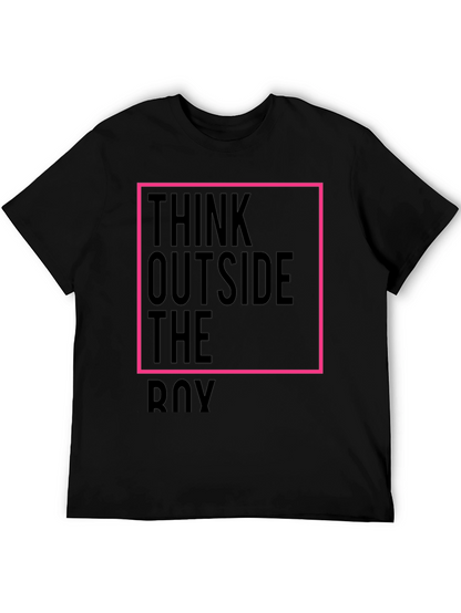 Think Outside the Box Black Graphic Tee