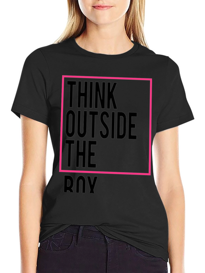 Think Outside the Box Black Graphic Tee