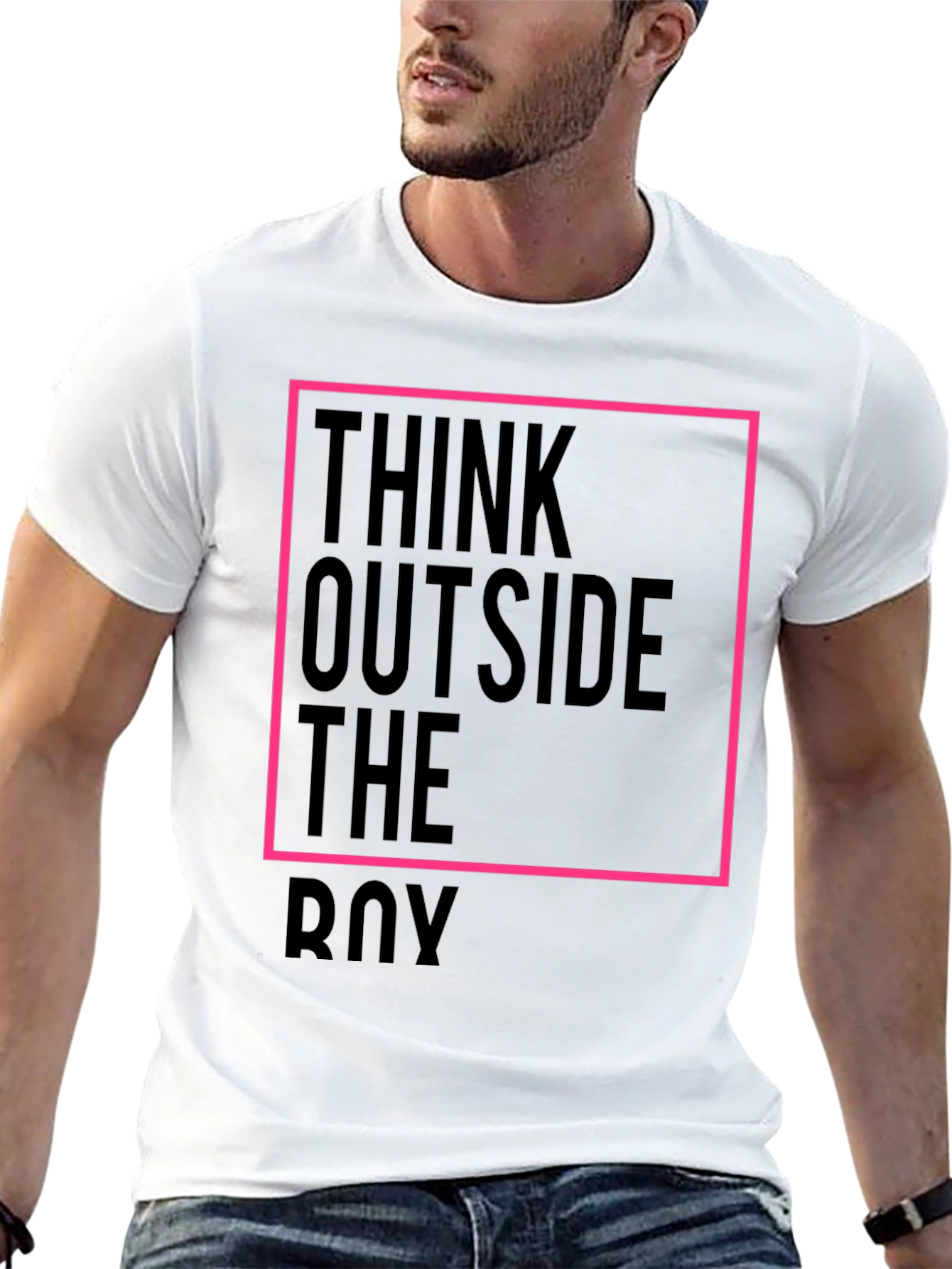 Think Outside the Box Black Graphic Tee