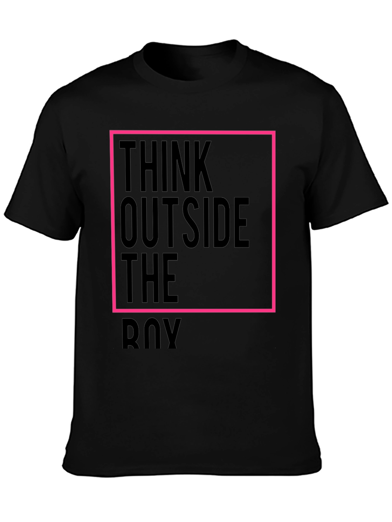 Think Outside the Box Black Graphic Tee