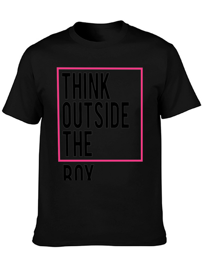 Think Outside the Box Black Graphic Tee