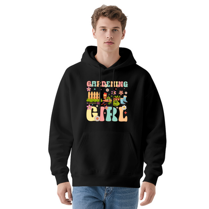 Retro Gardening Girl Graphic Hoodie